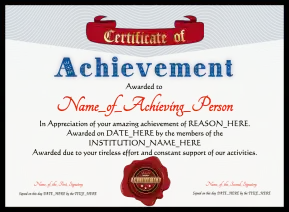 Achievement Award Banner